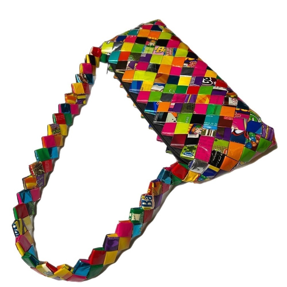 Handmade Colorful Candy Wrapper Women's Bag - Picture 2 of 12